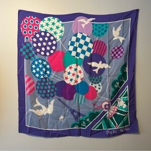 Bob Mackie “I Love Paris” Silk Scarf Wearable Art